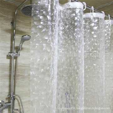 New designs transparent fabric 3d shower curtain roll